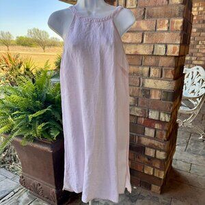 St. Tropez West Linen Dress; Blush pink; Small